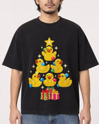 Mockup Boxy Heavyweight Tee Black male close-up 22