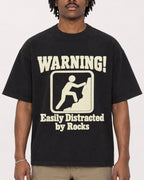 Mockup Boxy Heavyweight Tee Black male close-up 04