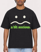 Mockup Boxy Heavyweight Tee Black male close-up 05