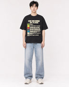 Mockup Boxy Heavyweight Tee Black male full-body 01