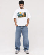 Mockup Boxy Heavyweight Tee White male full-body 07