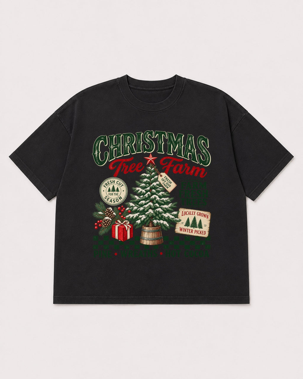 Mockup Boxy Heavyweight Tee Black product