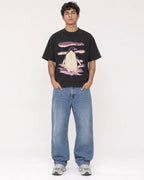 Mockup Boxy Heavyweight Tee Black male full-body 06