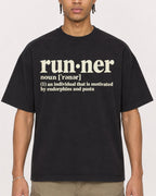Mockup Boxy Heavyweight Tee Black male close-up 40