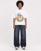 Mockup Boxy Heavyweight Tee White female full-body 14