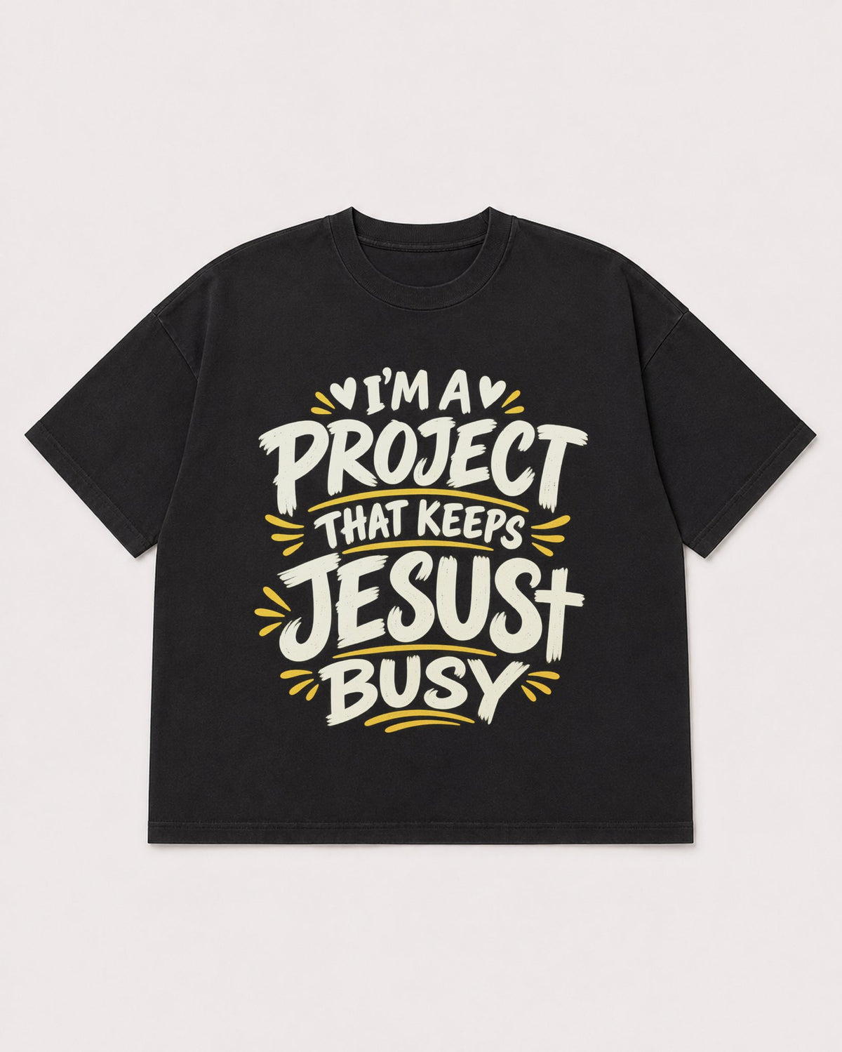 Mockup Boxy Heavyweight Tee Black product
