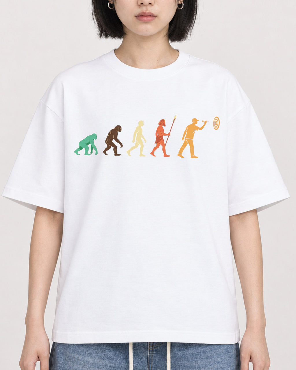 Mockup Boxy Heavyweight Tee White female close-up 11