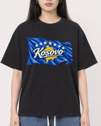 Mockup Boxy Heavyweight Tee Black female close-up 01
