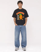 Mockup Boxy Heavyweight Tee Black male full-body 06