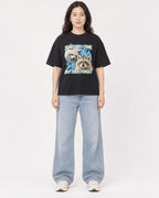 Mockup Boxy Heavyweight Tee Black female full-body 03