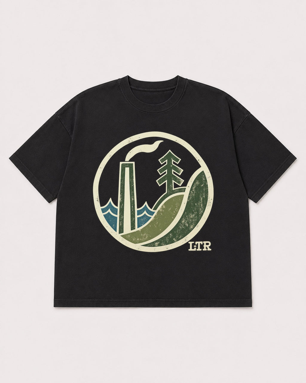 Mockup Boxy Heavyweight Tee Black product