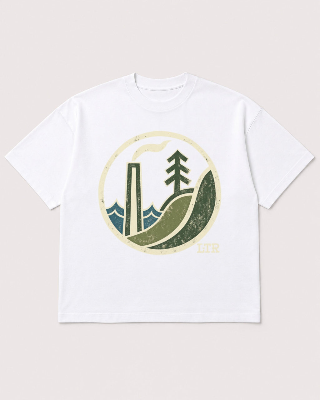 Mockup Boxy Heavyweight Tee White product