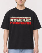 Mockup Boxy Heavyweight Tee Black male close-up 13