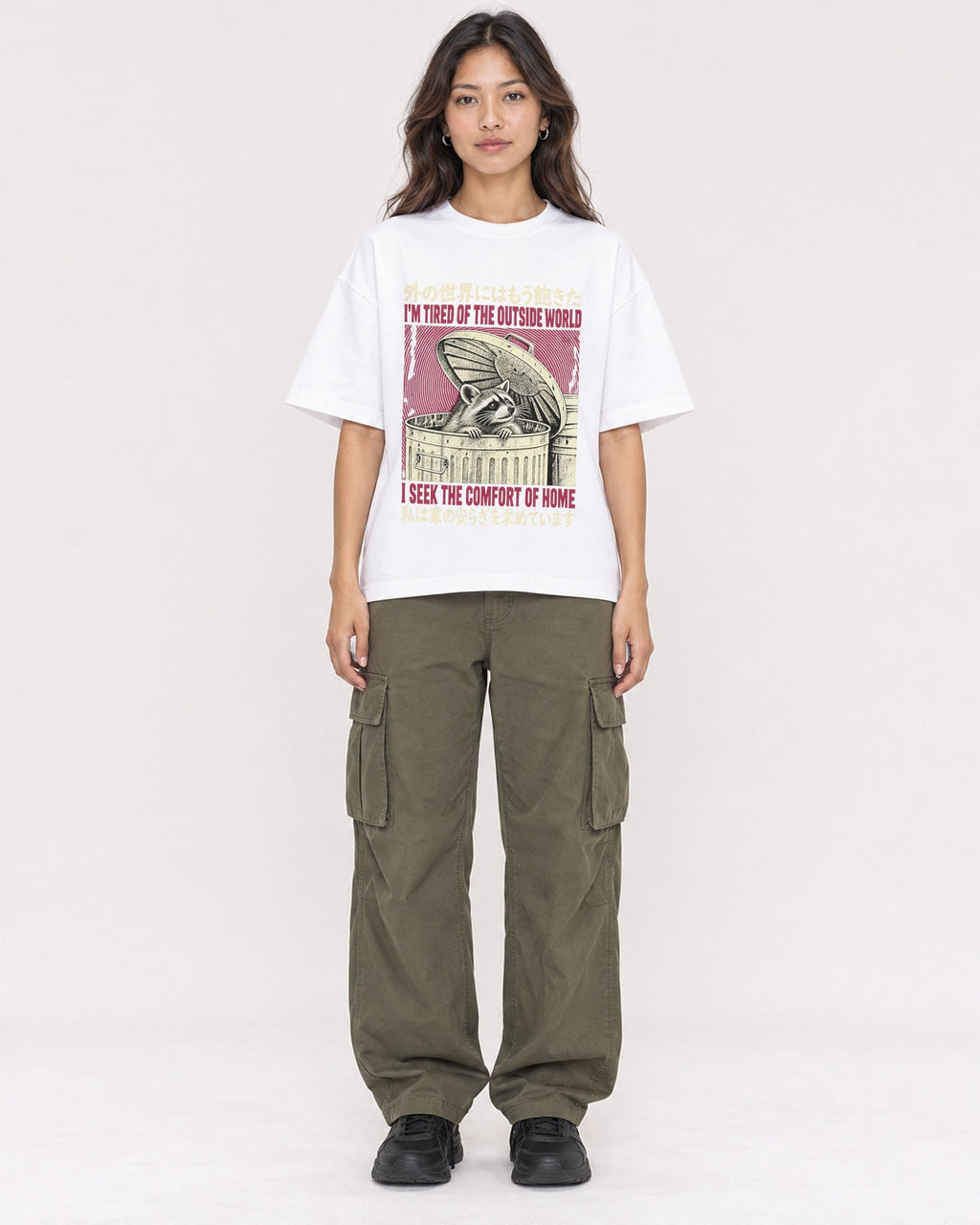 Mockup Boxy Heavyweight Tee White female full-body 02