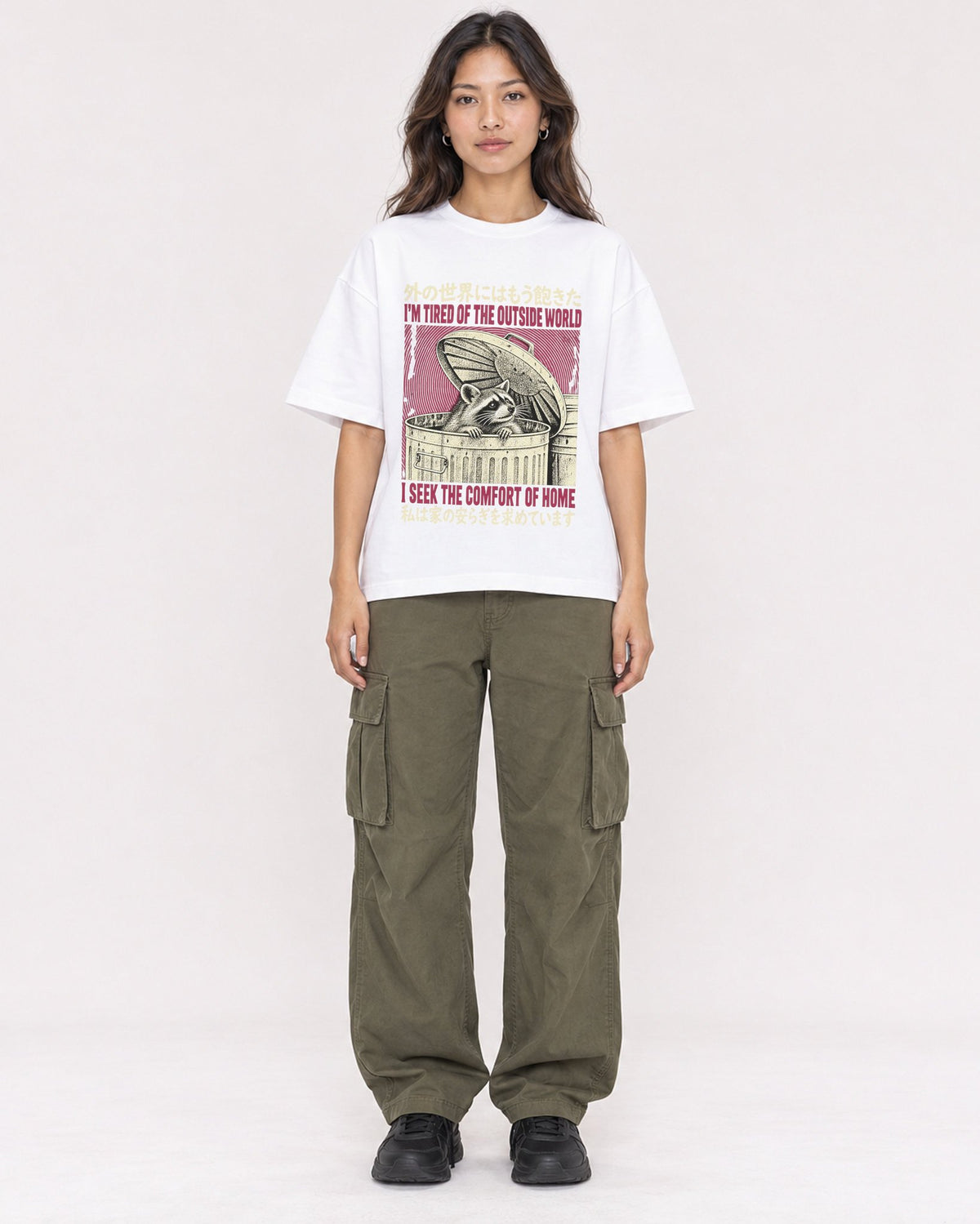 Mockup Boxy Heavyweight Tee White female full-body 02