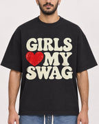 Mockup Boxy Heavyweight Tee Black male close-up 07