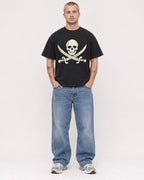Mockup Boxy Heavyweight Tee Black male full-body 18