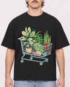 Mockup Boxy Heavyweight Tee Black male close-up 29
