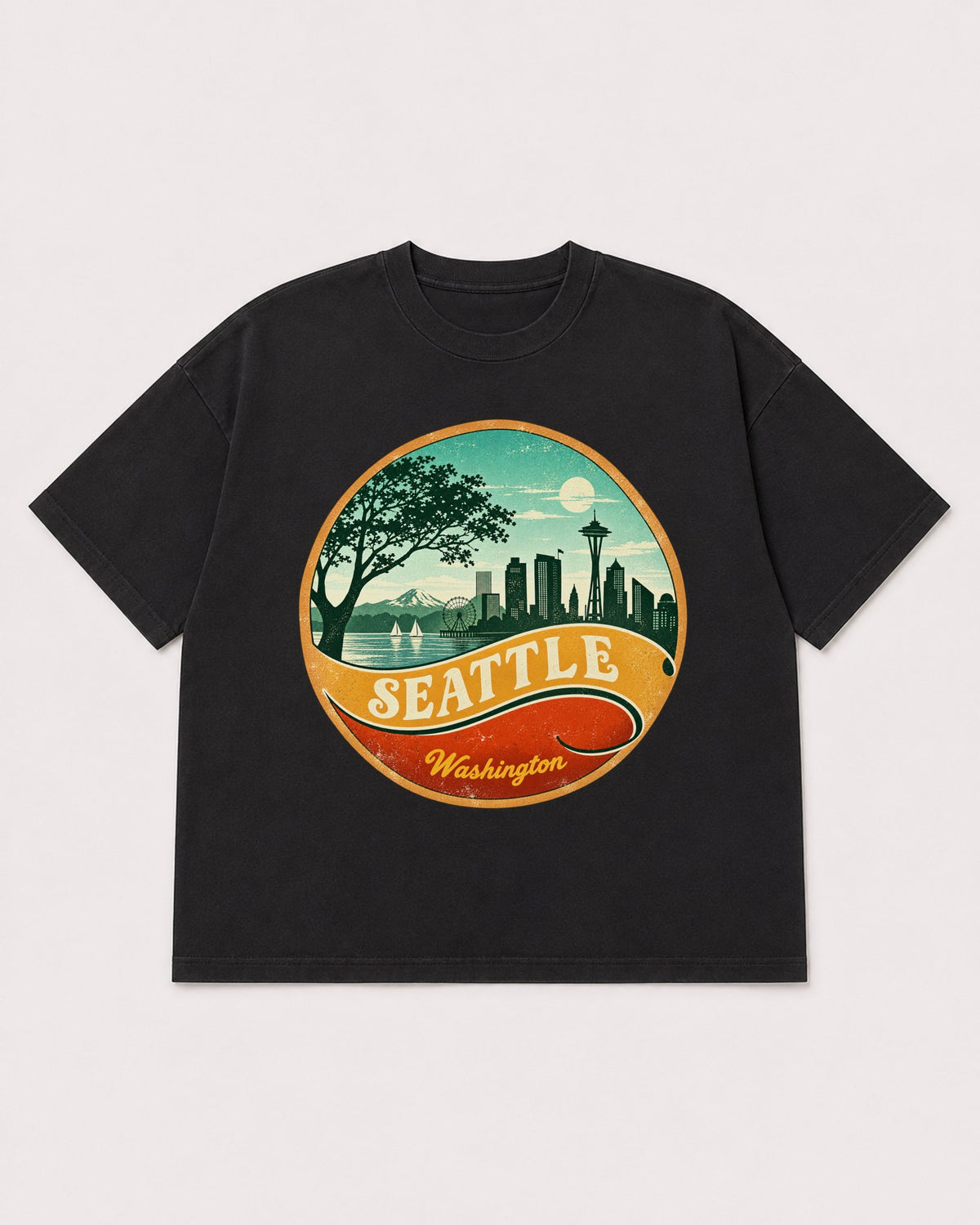 Mockup Boxy Heavyweight Tee Black product