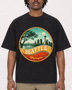 Mockup Boxy Heavyweight Tee Black male close-up 04