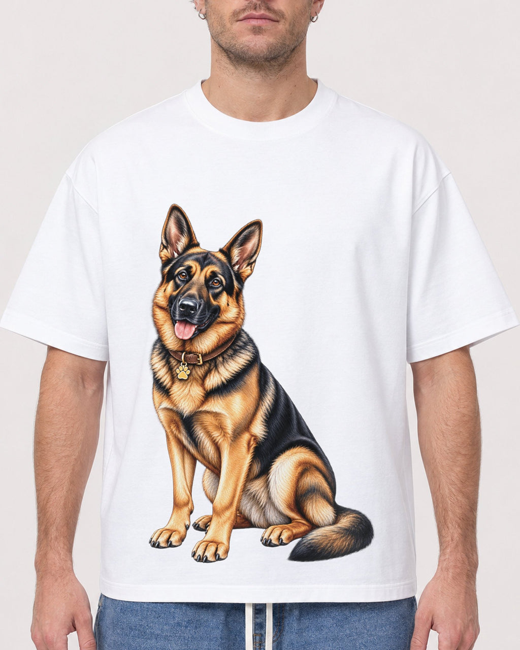 Mockup Boxy Heavyweight Tee White male close-up 08