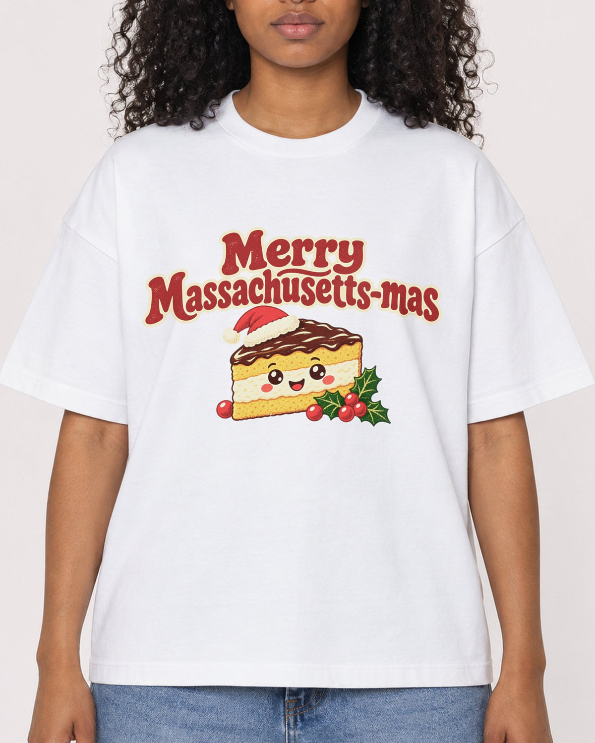 Mockup Boxy Heavyweight Tee White female close-up 05