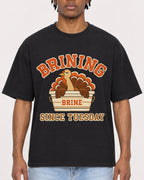 Mockup Boxy Heavyweight Tee Black male close-up 05