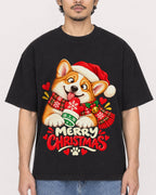 Mockup Boxy Heavyweight Tee Black male close-up 02