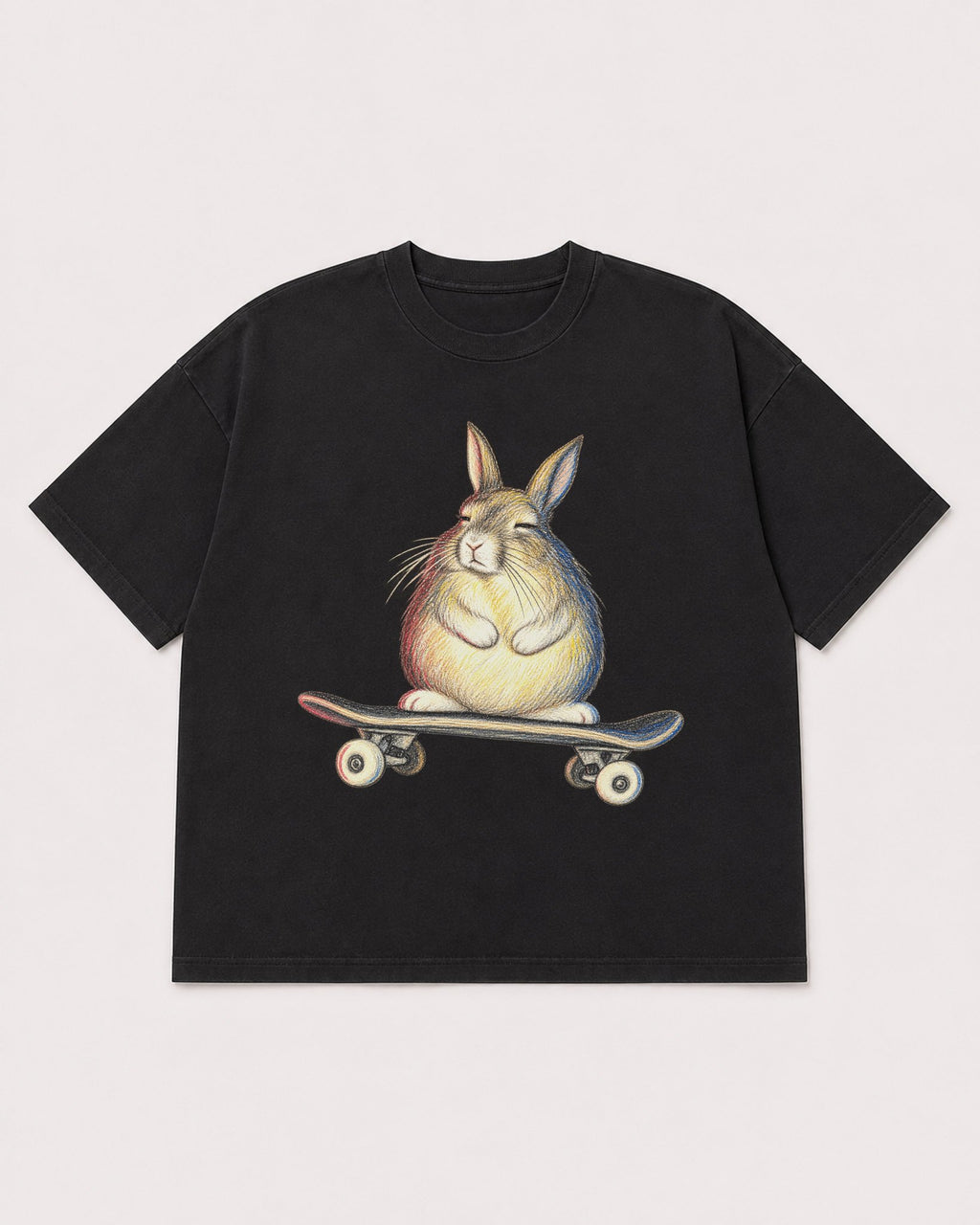 Mockup Boxy Heavyweight Tee Black product