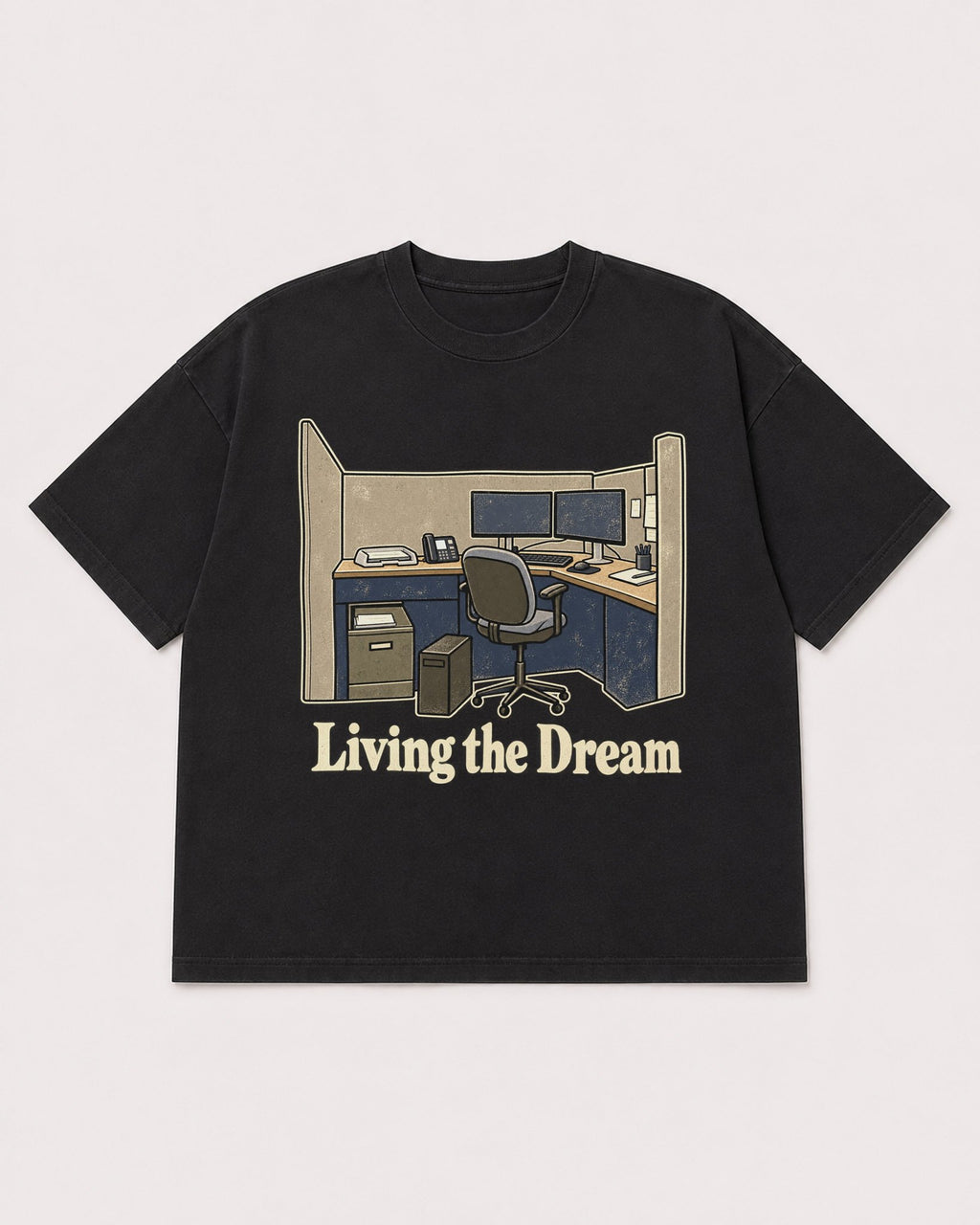 Mockup Boxy Heavyweight Tee Black product