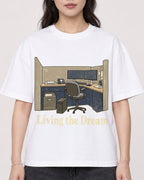Mockup Boxy Heavyweight Tee White female close-up 03