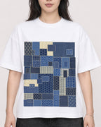 Mockup Boxy Heavyweight Tee White female close-up 13