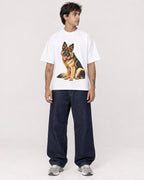 Mockup Boxy Heavyweight Tee White male full-body 06