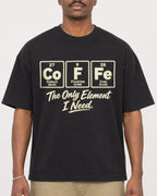Mockup Boxy Heavyweight Tee Black male close-up 44