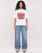 Mockup Boxy Heavyweight Tee White female full-body 10