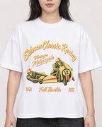 Mockup Boxy Heavyweight Tee White female close-up 13