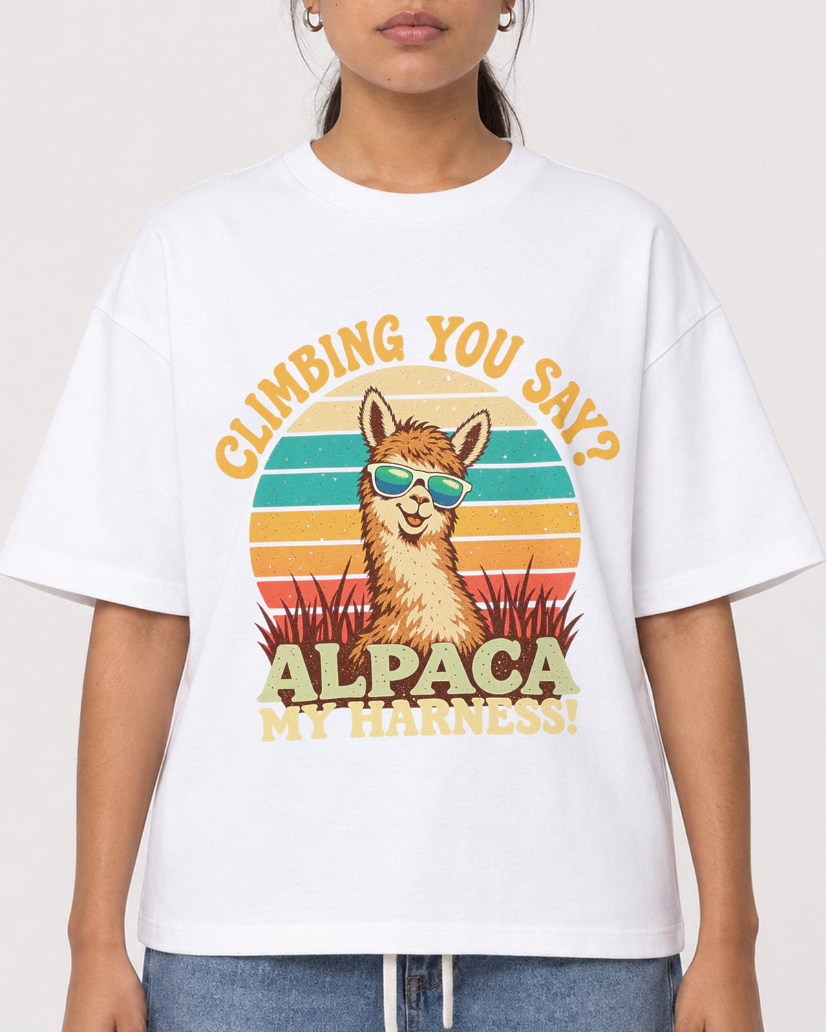 Mockup Boxy Heavyweight Tee White female close-up 16