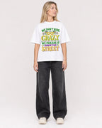 Mockup Boxy Heavyweight Tee White female full-body 08