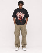 Mockup Boxy Heavyweight Tee Black male full-body 04