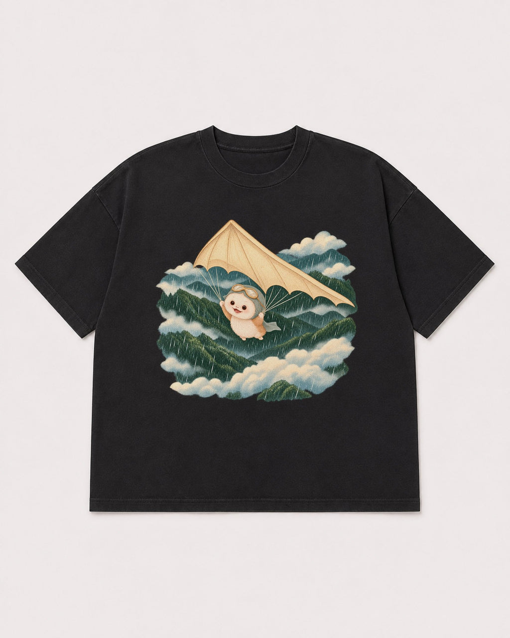 Mockup Boxy Heavyweight Tee Black product