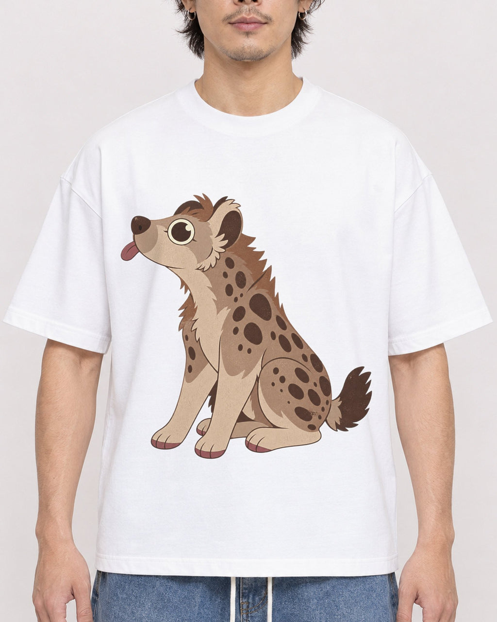 Mockup Boxy Heavyweight Tee White male close-up 03