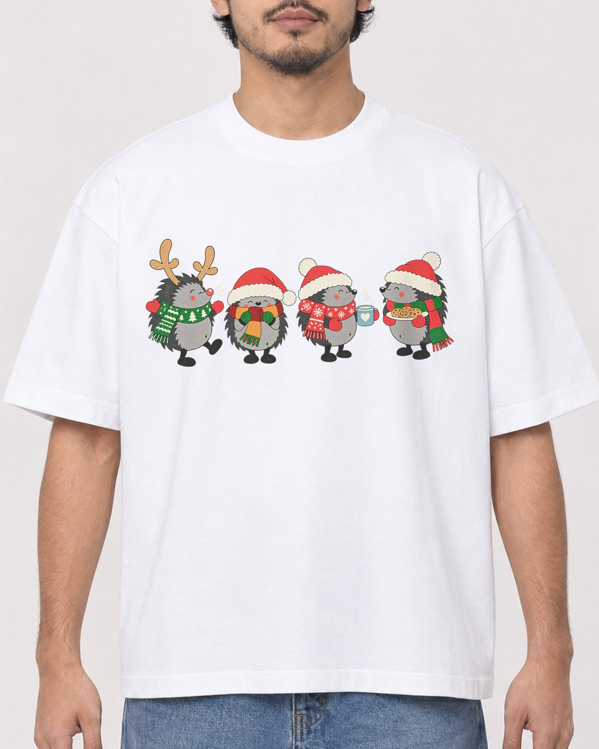 Mockup Boxy Heavyweight Tee White male close-up 02