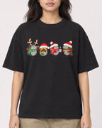 Mockup Boxy Heavyweight Tee Black female close-up 02
