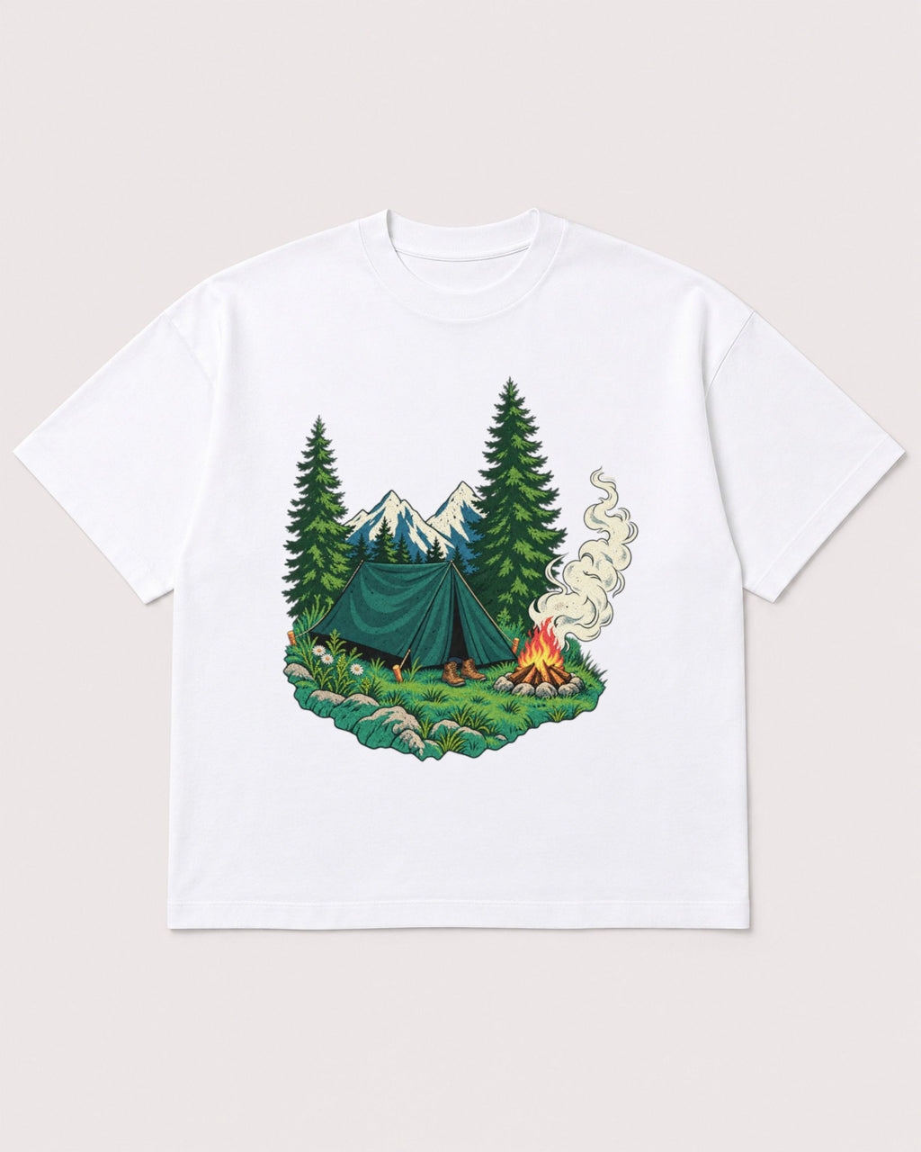 Mockup Boxy Heavyweight Tee White product