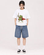 Mockup Boxy Heavyweight Tee White female full-body 21