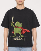 Mockup Boxy Heavyweight Tee Black male close-up 21
