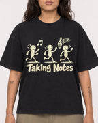 Mockup Boxy Heavyweight Tee Black female close-up 06
