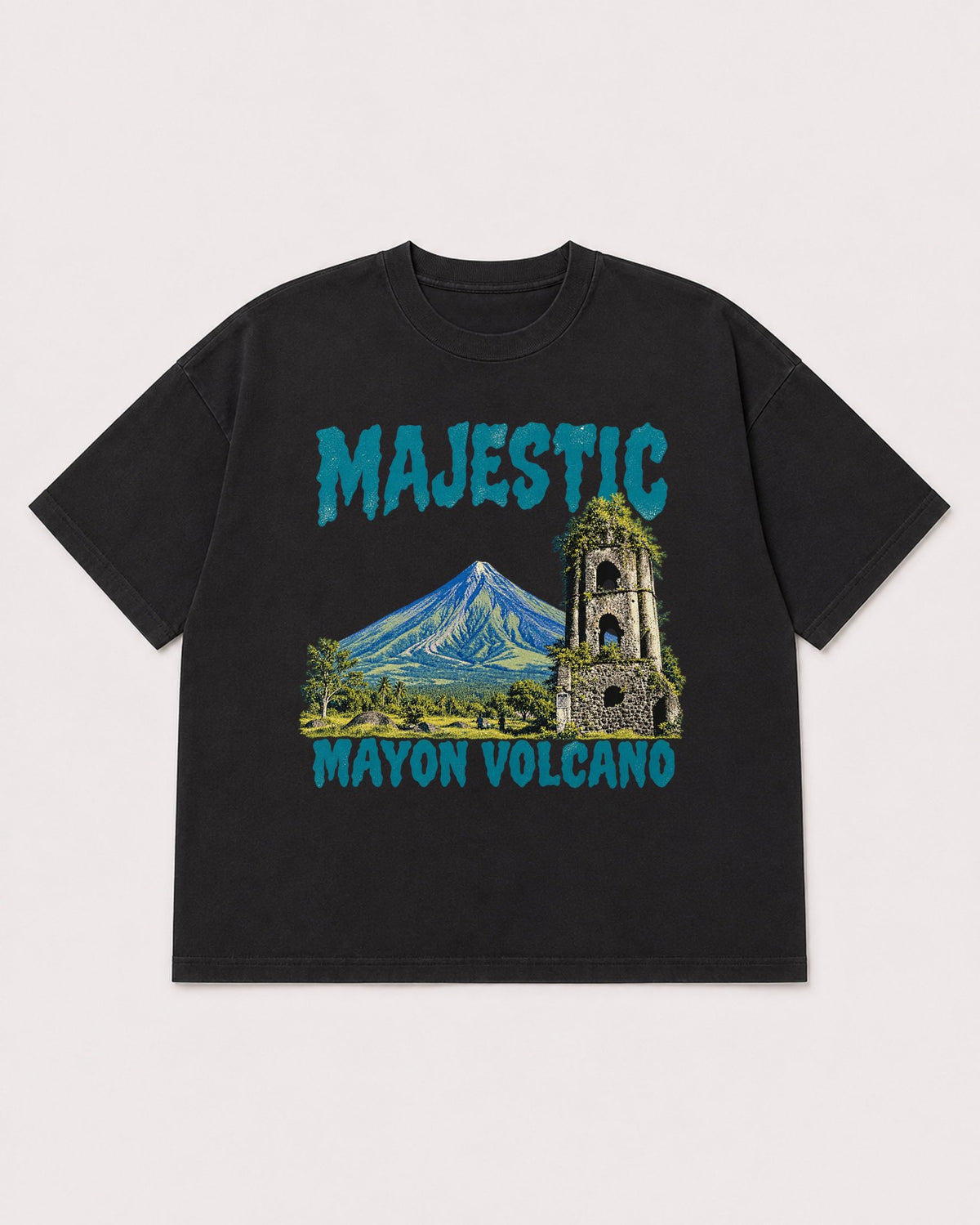 Mockup Boxy Heavyweight Tee Black product