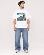 Mockup Boxy Heavyweight Tee White male full-body 02