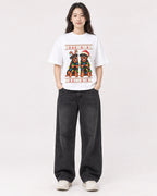 Mockup Boxy Heavyweight Tee White female full-body 03